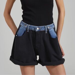 Frankie Shop - Hayla Contrast Denim Shorts M/L